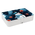thumbnail image 1 of Christmas Portable PU Leather Jewelry Organizer Stand Display Case Earring Organizer with Removable Compartment, 1 of 6