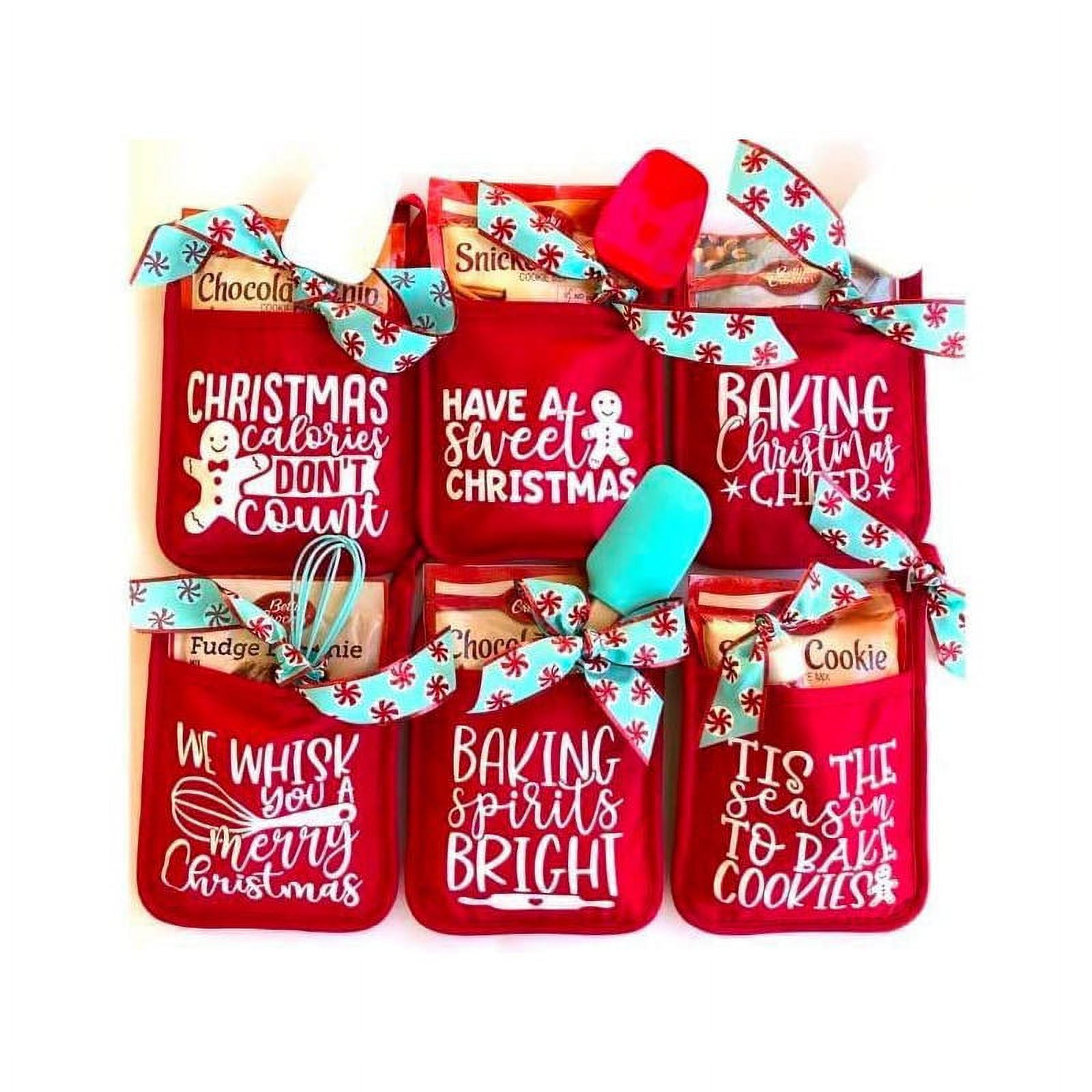 Christmas Pot Holders with Pockets for Kitchen, Christmas Pot Rack