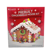 Christmas Pre-Built Gingerbread House Kit, Size 22 oz, Condition Dry, Contains Wheat and Soy