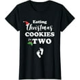 thumbnail image 1 of Christmas Pregnancy Announcement Eating Cookies for Two T-Shirt, 1 of 4