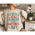 thumbnail image 1 of Christmas Pregnancy Announcement Sweatshirt, Baking More Than Cookies This Christmas Sweatshirt, 1 of 4