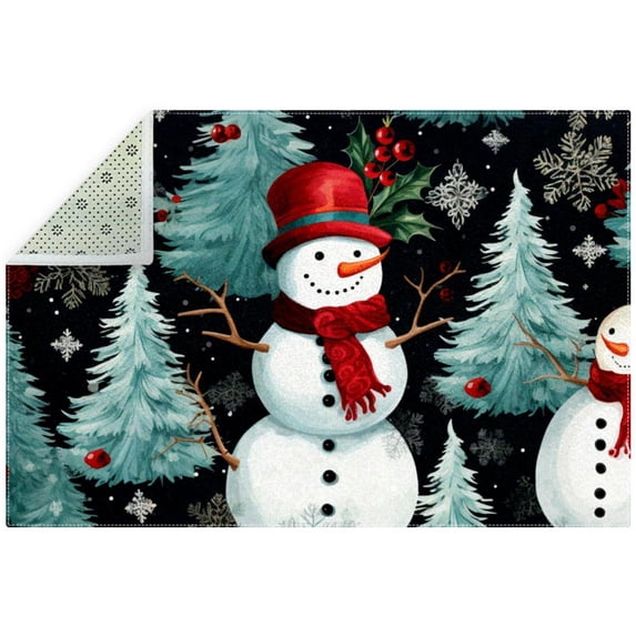 Christmas Premium Polyester Chair Mat - Durable Floor Protector for Hardwood and Carpet, Right-Angle Design - Heavy Duty Office Chair Mat - Transparent, 48 x 36 inches