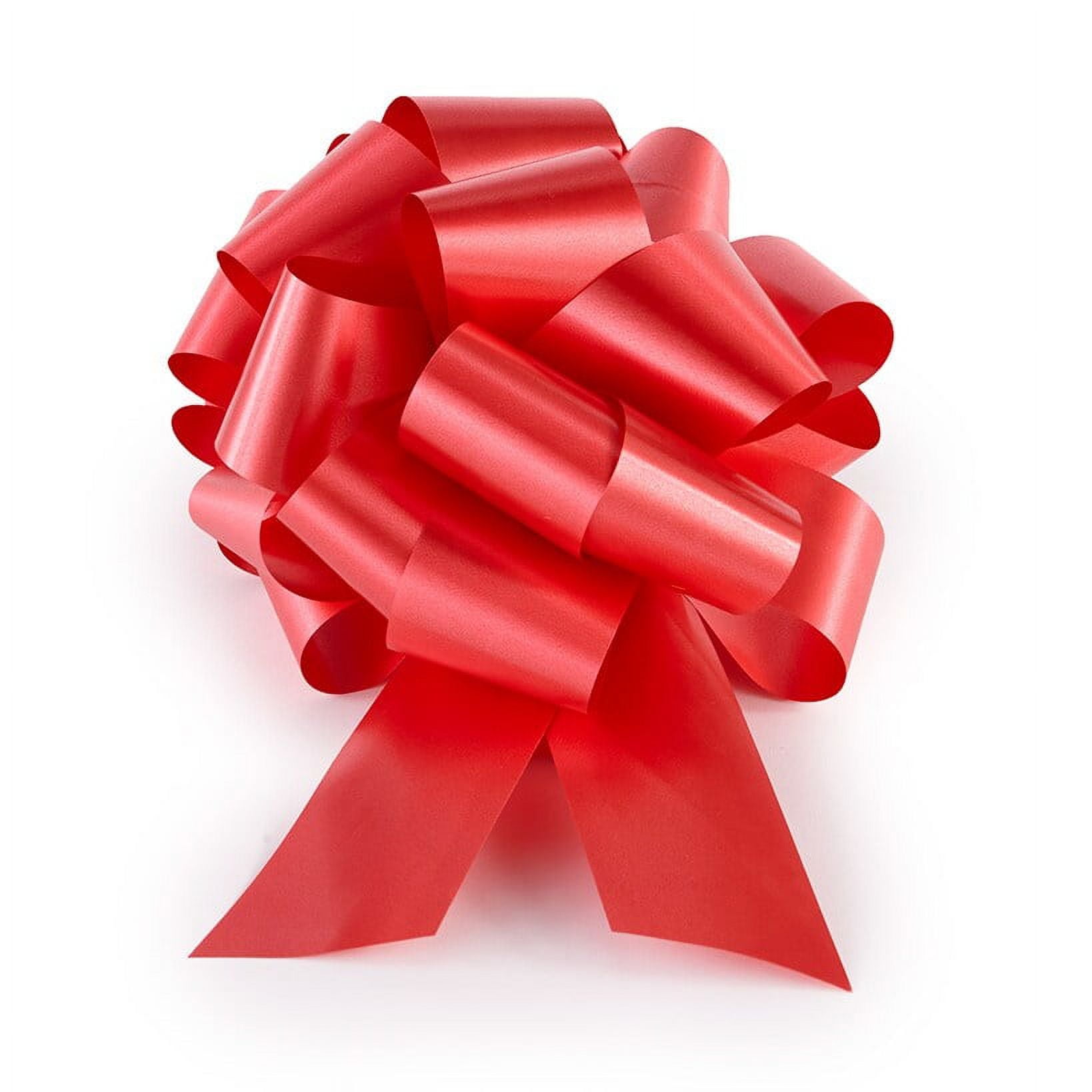 Christmas Present Bow - Oversized Red Ribbon for Large Gifts - 9