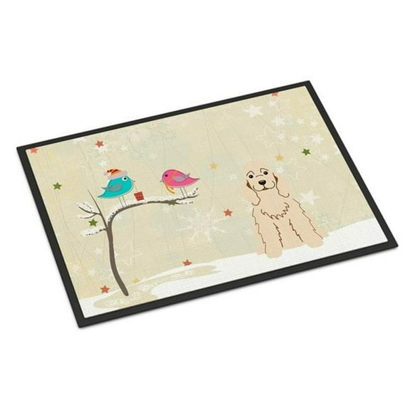 Christmas Presents Between Friends Cocker Spaniel Buff Indoor or Outdoor Mat 18 x 0.25 x 27 in.