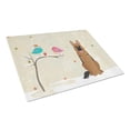thumbnail image 1 of Christmas Presents Between Friends German Shepherd Glass Cutting Board - Large, 1 of 1