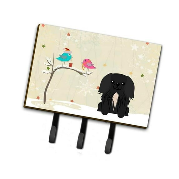 Christmas Presents Between Friends Pekingnese Black Leash or Key Holder