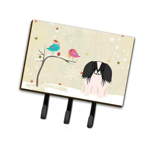 Christmas Presents Between Friends Pekingnese Black & White Leash or Key Holder