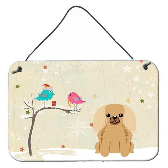 Christmas Presents Between Friends Pekingnese Fawn Sable Wall or Door Hanging Prints
