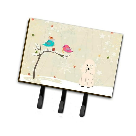 Christmas Presents Between Friends Poodle White Leash or Key Holder