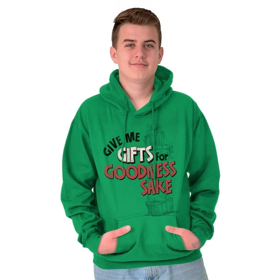 Christmas Presents For Goodness Sake Unisex Plus Fleece Graphic Hoodie Brisco Brands 2X