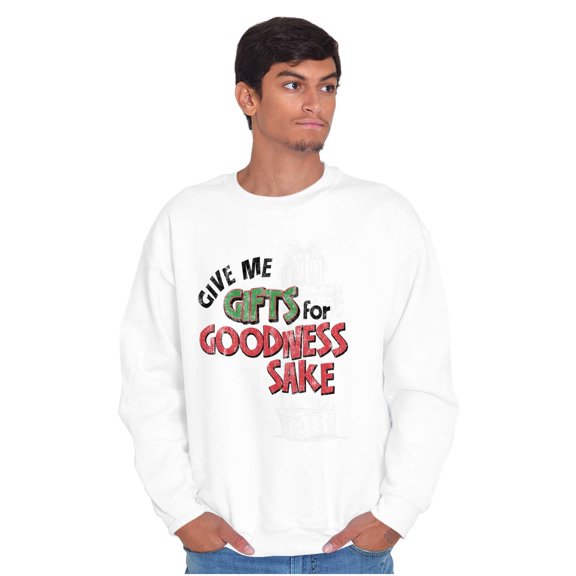 Christmas Presents For Goodness Sake Unisex Plus Fleece Graphic Sweatshirt Brisco Brands 2X