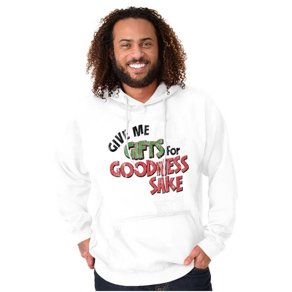 Christmas Presents For Goodness Sake Unisex Plus Fleece Graphic Hoodie Brisco Brands 3X