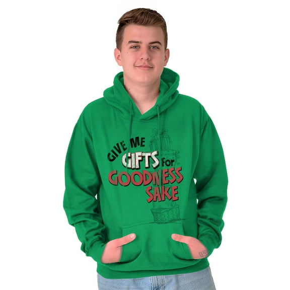 Christmas Presents For Goodness Sake Unisex Plus Fleece Graphic Hoodie Brisco Brands 5X