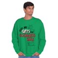 thumbnail image 1 of Christmas Presents For Goodness Sake Unisex Plus Fleece Graphic Sweatshirt Brisco Brands 2X, 1 of 5