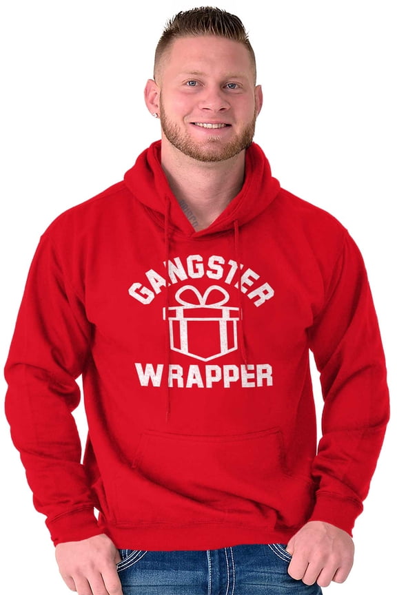 Christmas Presents Gangster Wrapper Hoodie Sweatshirt Women Men Brisco Brands L