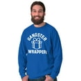 thumbnail image 1 of Christmas Presents Gangster Wrapper Plus Size Long Sleeve Graphic Tee Shirt Brisco Brands 2X, 1 of 3
