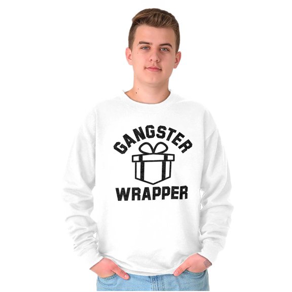 Christmas Presents Gangster Wrapper Sweatshirt for Men or Women Brisco Brands X