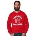thumbnail image 1 of Christmas Presents Gangster Wrapper Unisex Plus Size Sweatshirt Brisco Brands 5X, 1 of 6