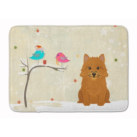 Christmas Presents Norwich Terrier Machine Washable Memory Foam Mat