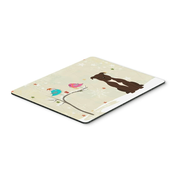 Christmas Presents between Friends Bull Terrier - Chocolate Mouse Pad Hot Pad or Trivet