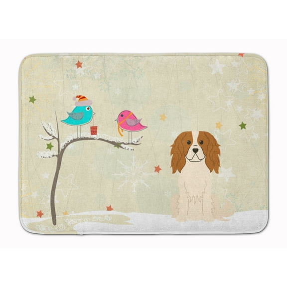 Christmas Presents between Friends Cavalier King Charles Spaniel Machine Washable Memory Foam Mat