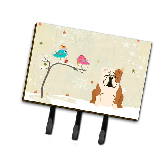 Christmas Presents between Friends English Bulldog - Fawn and White Leash or Key Holder