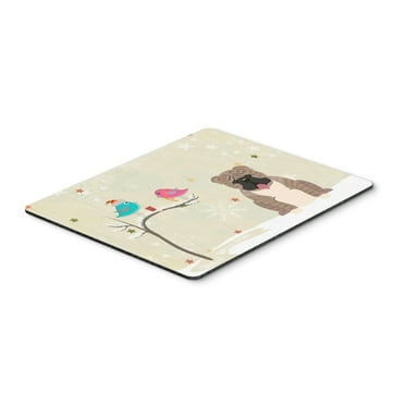 Christmas Presents between Friends English Bulldog - Grey Brindle Mouse Pad Hot Pad or Trivet