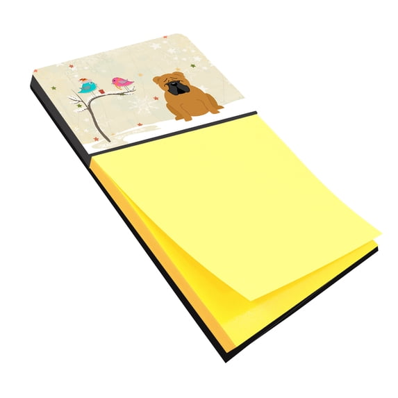 Christmas Presents between Friends English Bulldog - Red Sticky Note Holder