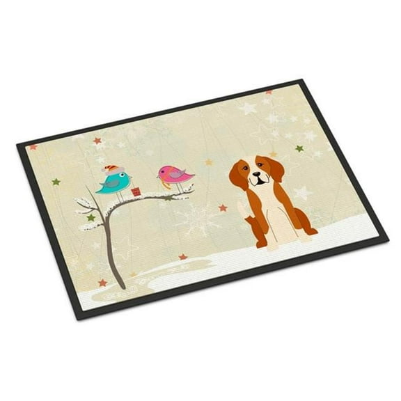 Christmas Presents between Friends English Foxhound Door Mat