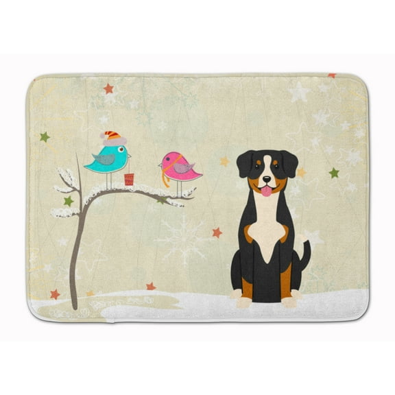 Christmas Presents between Friends Entlebucher Machine Washable Memory Foam Mat
