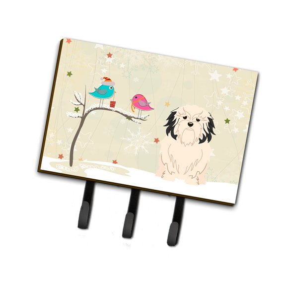 Christmas Presents between Friends Lowchen Leash or Key Holder
