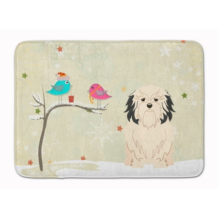 Christmas Presents between Friends Lowchen Machine Washable Memory Foam Mat