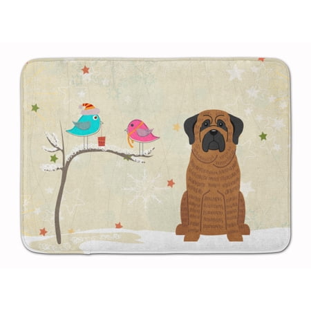 Christmas Presents Mastiff Brindle Machine Washable Memory Foam Mat