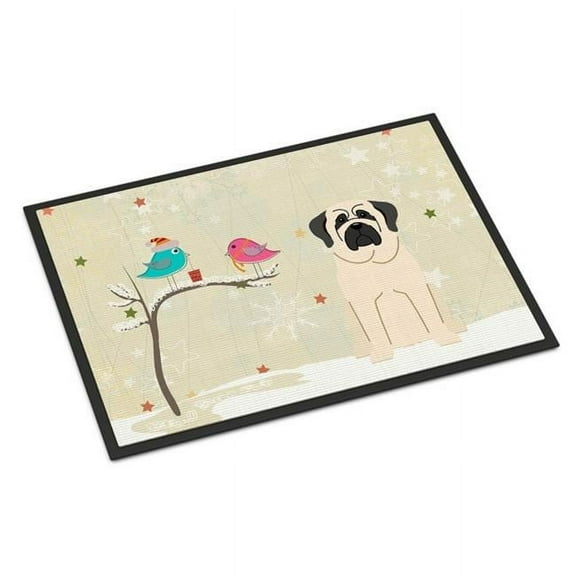 Christmas Presents between Friends Mastiff White Door Mat