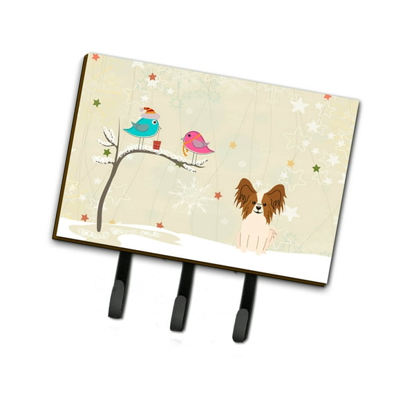 Christmas Presents between Friends Papillon Leash or Key Holder