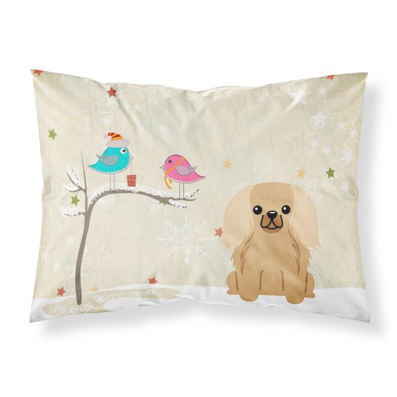 Christmas Presents between Friends Pekingese - Fawn Fabric Standard Pillowcase