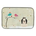 thumbnail image 1 of Christmas Presents between Friends Shih Tzu Black White Dish Drying Mat, 1 of 5
