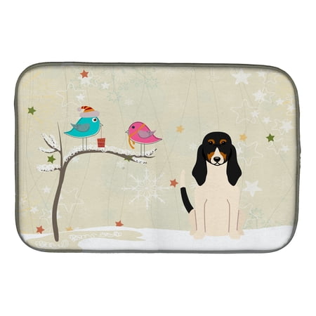 Christmas Presents between Friends Swiss Hound Dish Drying Mat