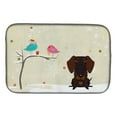 thumbnail image 1 of Christmas Presents between Friends Wire Haired Dachshund Chocolate Dish Drying Mat, 1 of 4