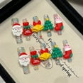 thumbnail image 1 of Christmas Press On Nails Kit Coffin Transparent Frosty Acrylic Handmade Nails Christmas Magic Christmas Nails for Women Long Lasting, 1 of 10