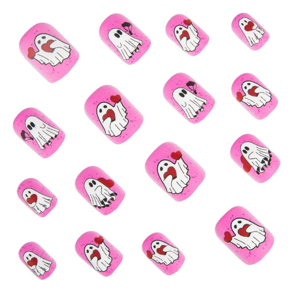 Christmas Press on Nails, 24PCS Red & Green Fake Nails with Glue, Short Square Acrylic Nail Tips for Holiday Party