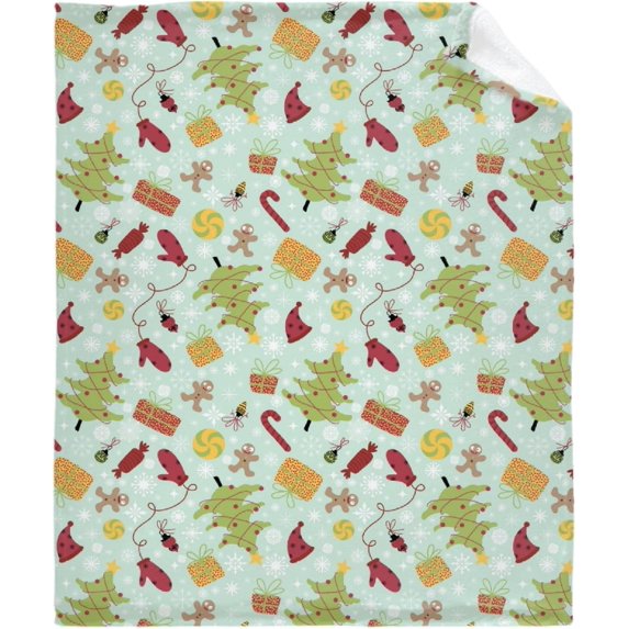 Christmas Print Baby Blanket Gifts Super Soft Swaddle Newborn Cozy Baby Receiving Blanket Stroller Throw Blanket 40x30 in for Puppy