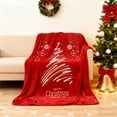 thumbnail image 1 of Christmas Print Blanket Soft Flannel Throw Single Size Air Conditioning Blanket Office Nap Blanket Sofa Bed Winter Warm Decoration Holiday Decor Cozy Throw Blanket, 1 of 5