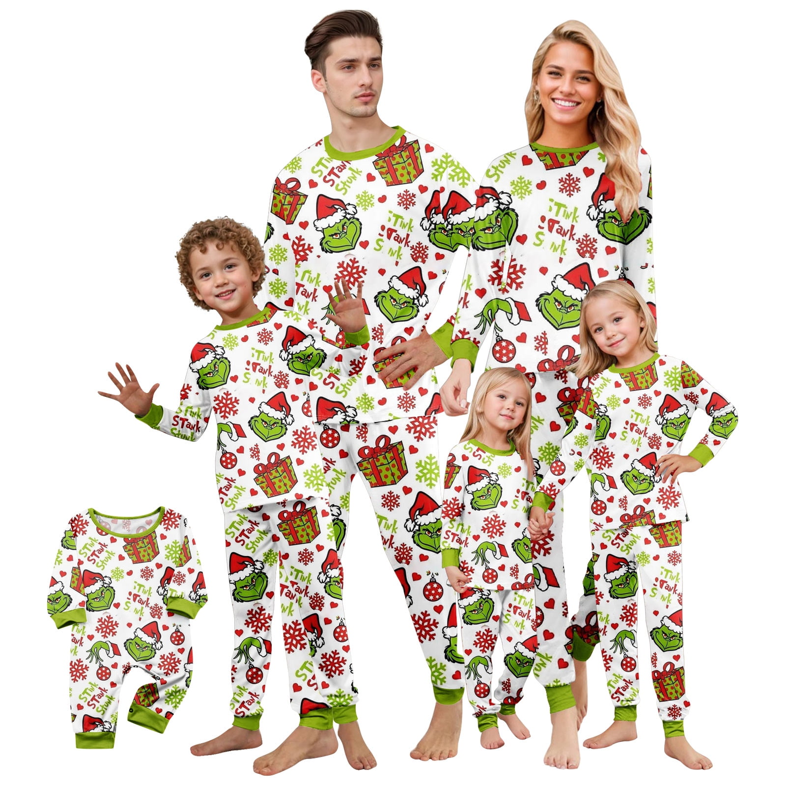 Christmas Print Cute Family Set Pajamas Home Clothes Family Set Long Christmas Print Cute Family Set Pajamas Home Clothes Family Set Long