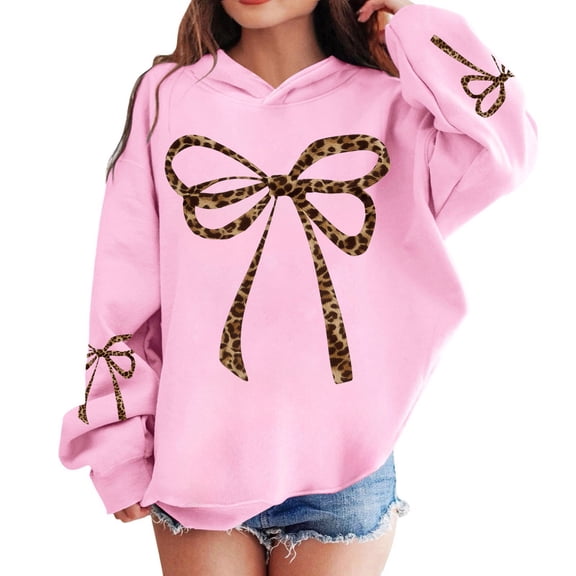 Christmas Print Kids Hooded Pullover Top with Drawstring for Holiday Season Cozy Warm Girls Boys Sweatshirt