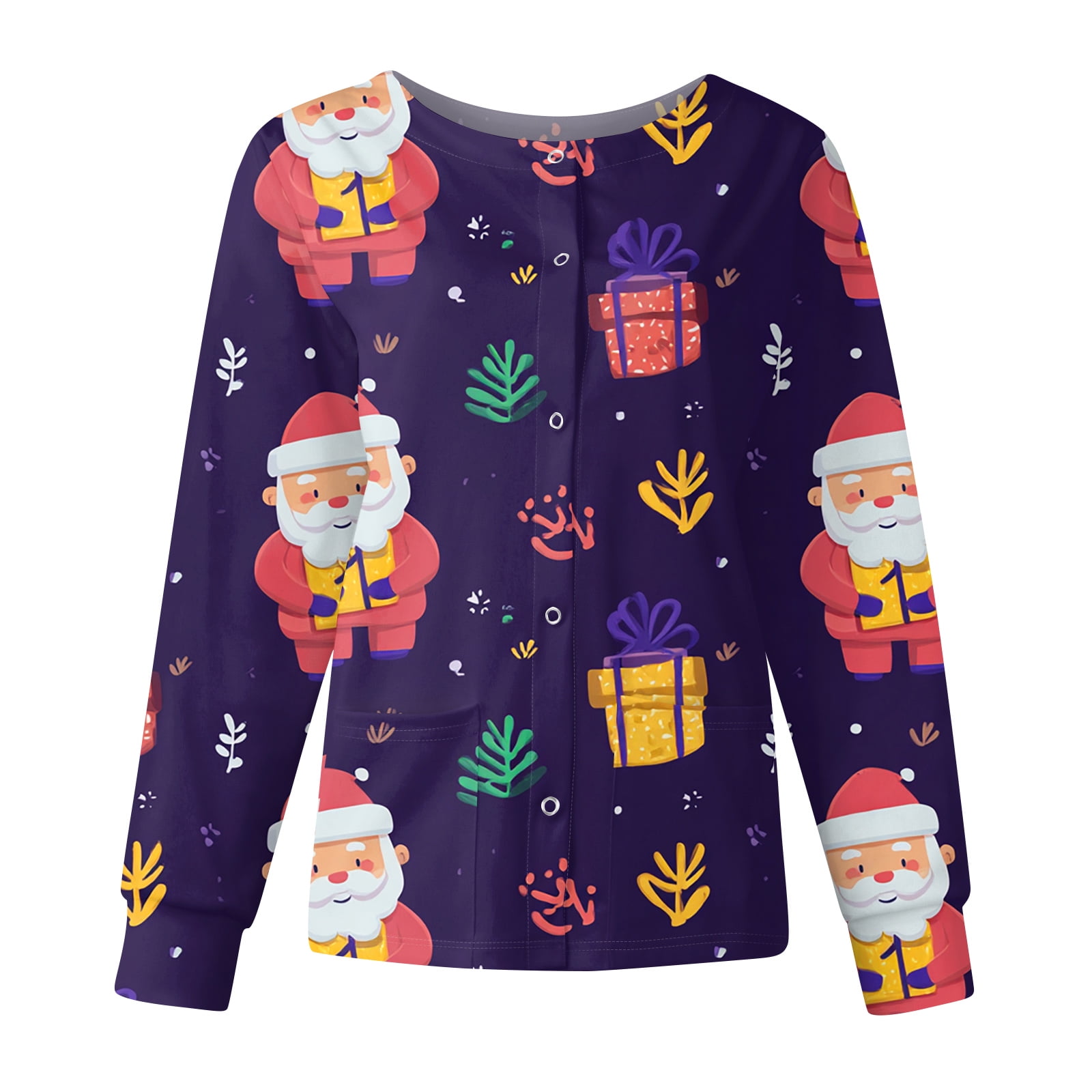 Christmas Print Long Sleeve Lightweight Cardigan for Women Ugly Christmas Print Long Sleeve Lightweight Cardigan for Women Ugly