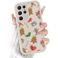 thumbnail image 1 of Christmas Print Phone Case for Samsung Galaxy S25+ 5G 6.7", with Aesthetics Pattern Design Soft TPU Silicone Xmas Cases, Shockproof Bumper Protector Camera Girls Women Cover, Gingerbread A, 1 of 5