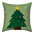 Christmas Print PillowCase Linen Sofa Cushion Traditional Christmas