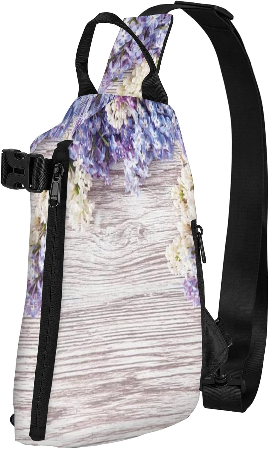 Christmas Print,Sling Bag Backpack,Happy New Year Retro Santa Claus