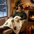thumbnail image 1 of Christmas Print Throw Blanket, Festive Holiday Pattern Cover, Soft Cozy for Sofa Couch Bed Home Decor, 1 of 6